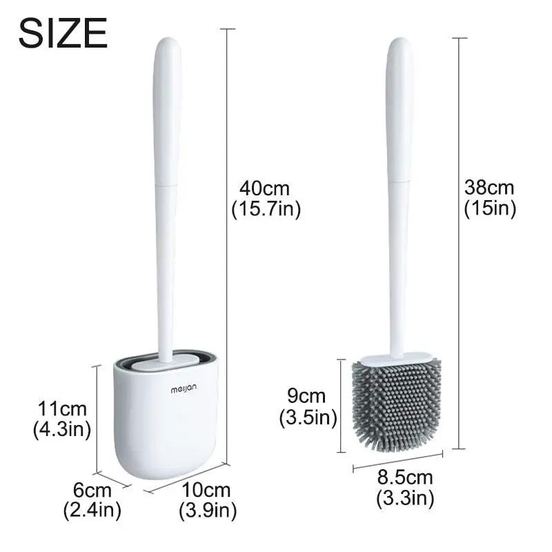Toilet Brush with Holder Set Long Handle