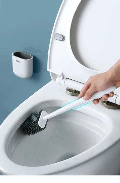 Toilet Brush with Holder Set Long Handle