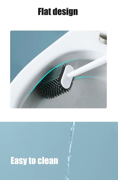 Toilet Brush with Holder Set Long Handle