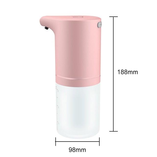 Touchless soap dispenser pink USB rechargeable Stevvex infrared sensor for kitchen bathroom on Tampa Home & Garden Store