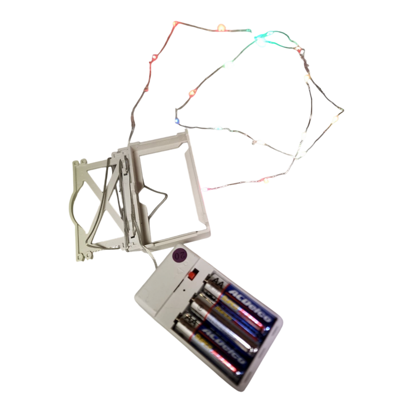 Guirlande lumineuse LED multicolore clignotante ultra-brillante à 20 LED pour villages