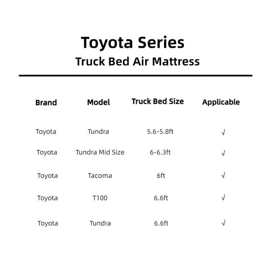 Truck bed air mattress by Dikasun Outdoor Toyota Series for Toyota trucks on Tampa Home & Garden Store