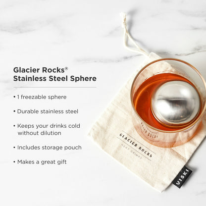 Large Stainless Steel Cocktail Sphere for Drinks