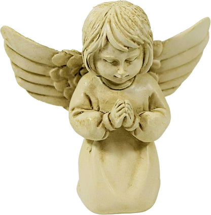 Figura de ángel de la preocupación con mensaje de oración