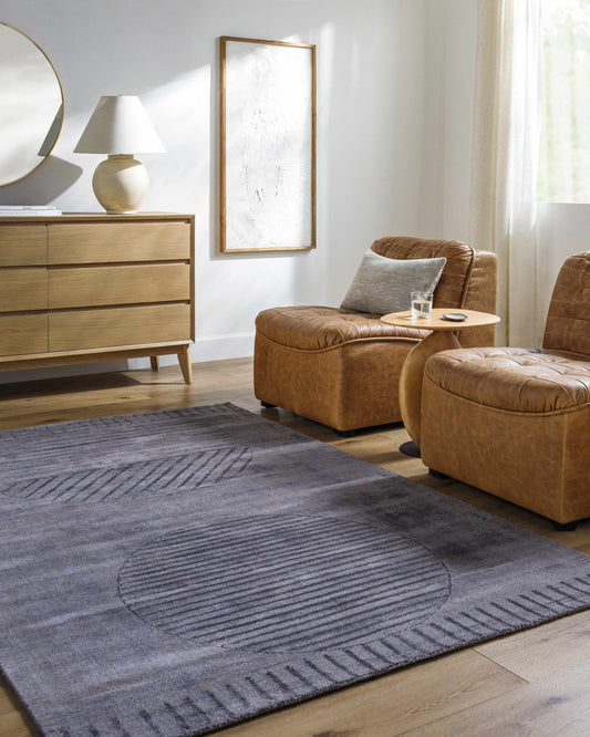 Timna Area Rug - Clearance by Boutique Rugs, gray textured rug with subtle pattern on Tampa Home & Garden Store