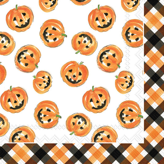 Serviettes de table à motifs de citrouilles