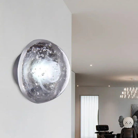 Traditional Clear Crystal Bubble Sconce Wall Lamp - Single Bulb Light Fixture - Tampa Home & Garden Store