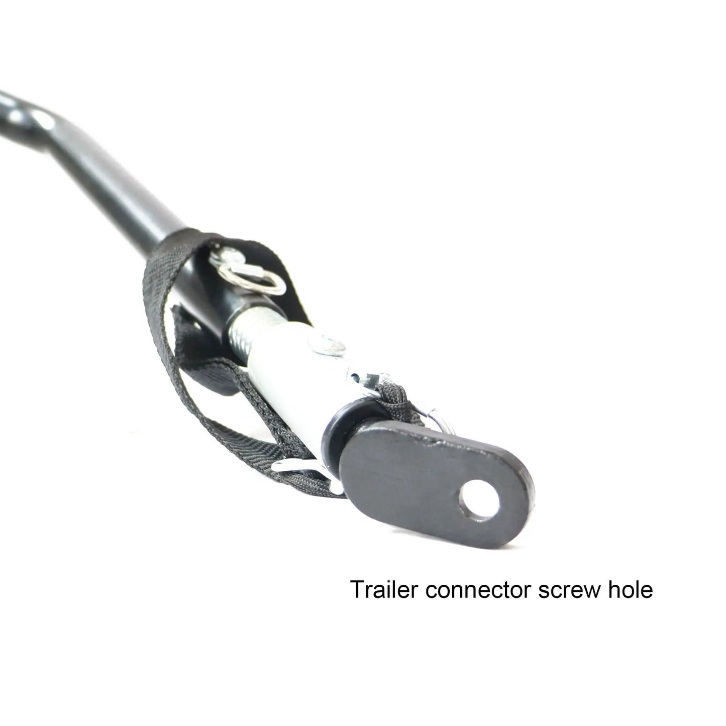 EUNORAU M12 to M10 trailer hitch adapter for hub motor eBike, metal rod with black strap on Tampa Home & Garden Store