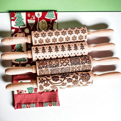 Christmas Rolling Pin Set In 10 Styles Varieties