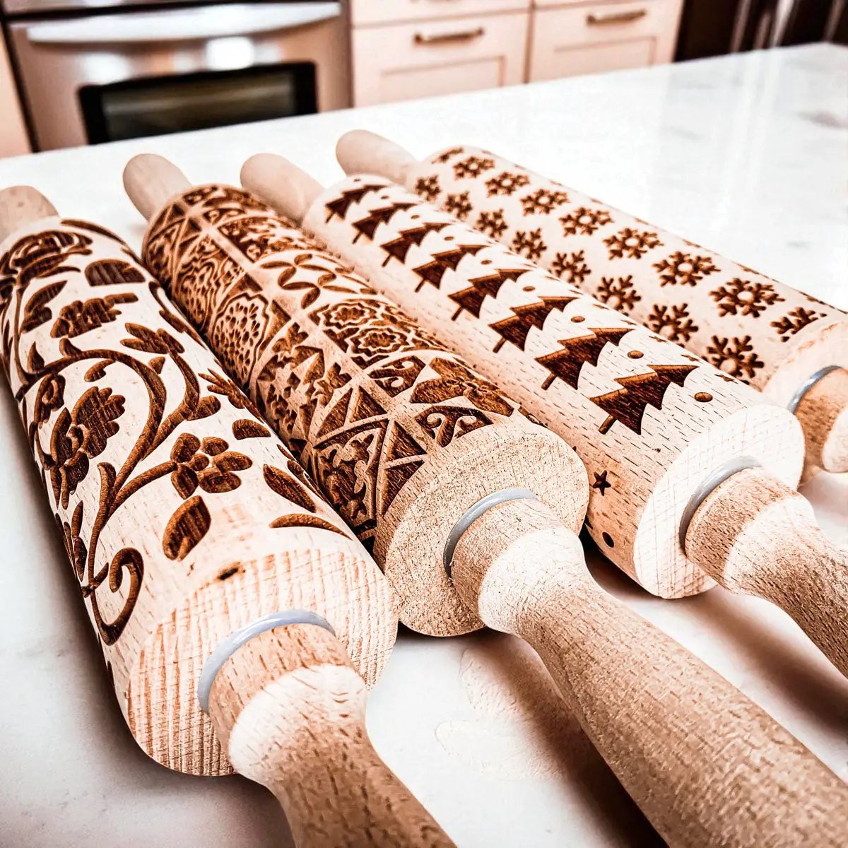 Christmas Rolling Pin Set In 10 Styles Varieties