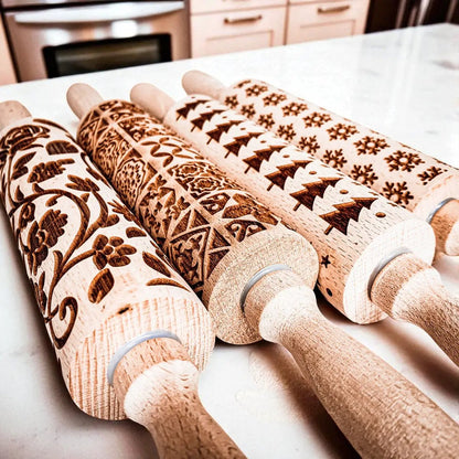 Christmas Rolling Pin Set In 10 Styles Varieties