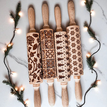 Christmas Rolling Pin Set In 10 Styles Varieties