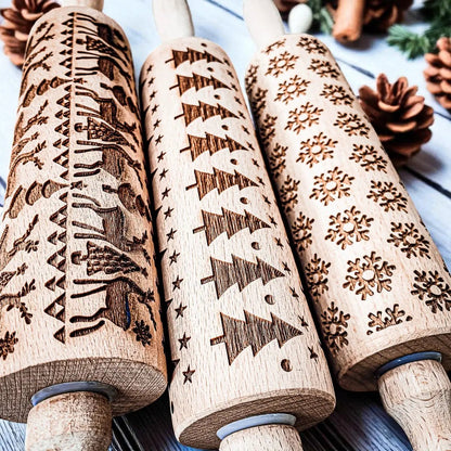 Christmas Rolling Pin Set In 10 Styles Varieties