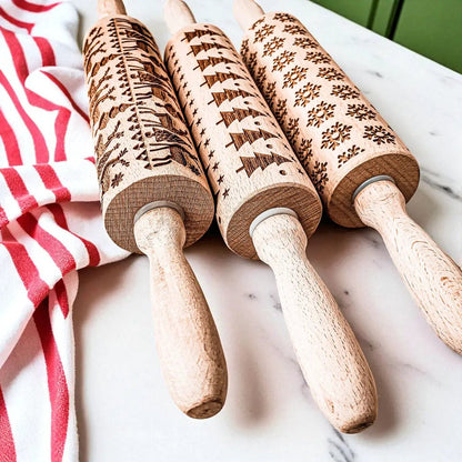 Christmas Rolling Pin Set In 10 Styles Varieties