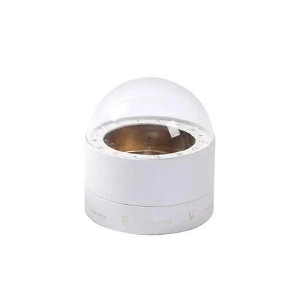 Chocolate gift box Stevvex with white cylindrical base and transparent dome lid on Tampa Home & Garden Store