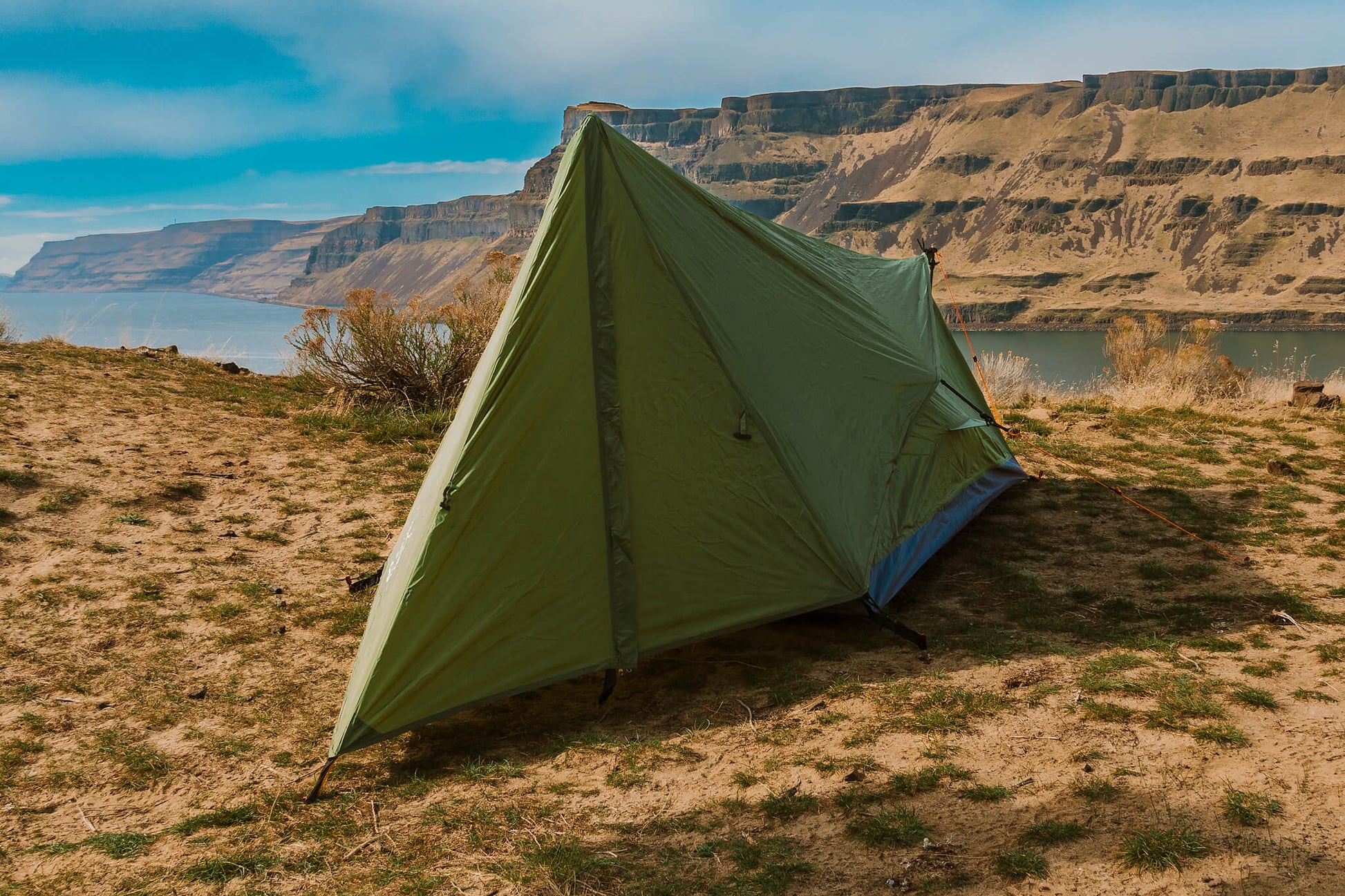Trekker Tent 1V 1-Person Backpacking Tent, green by River Country Gear camping shelter on Tampa Home & Garden Store