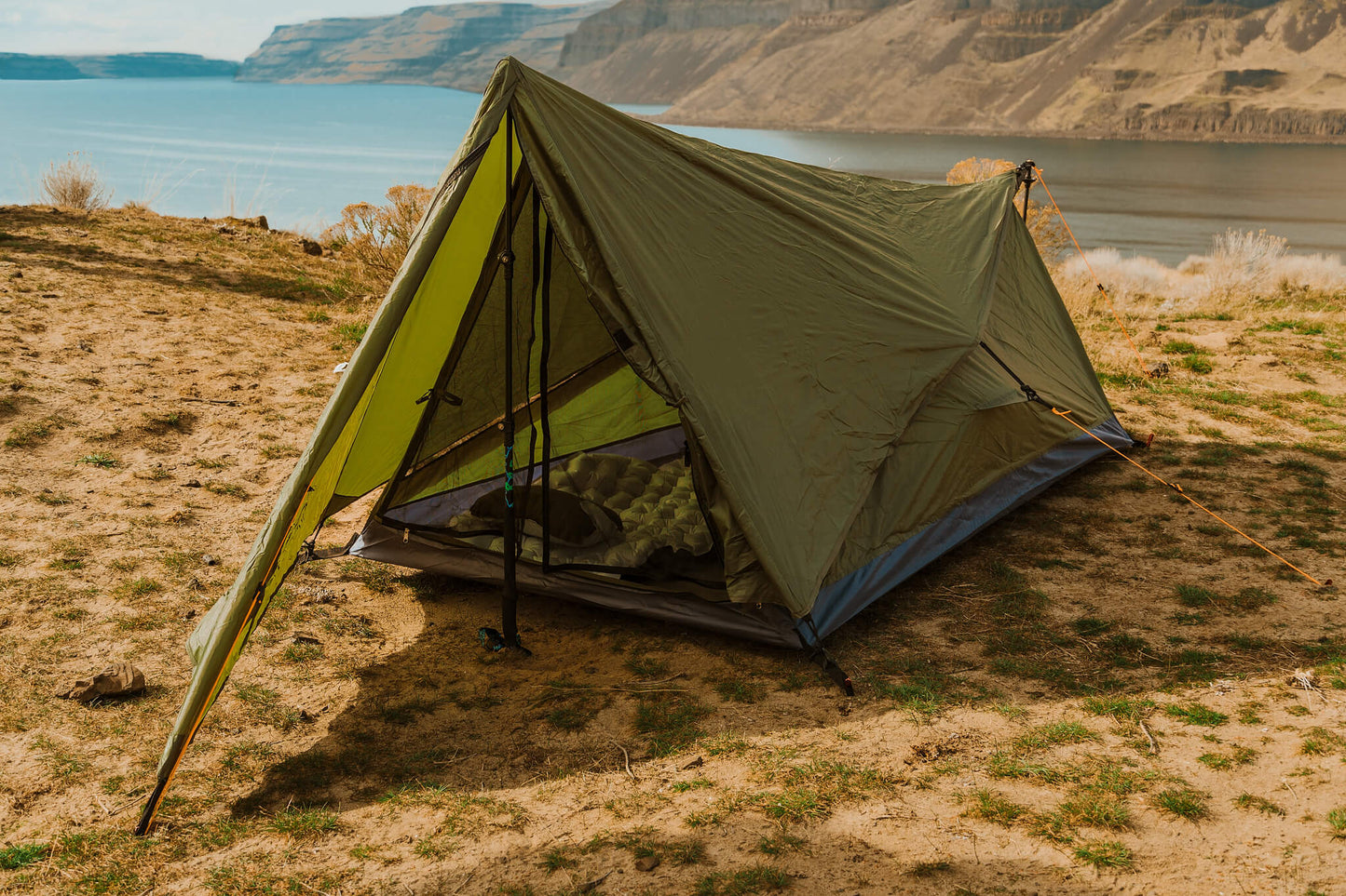 Trekker Tent 1V, olive green 1-person backpacking tent by River Country Gear on Tampa Home & Garden Store