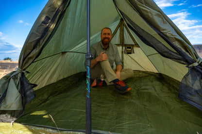 Trekker Tent 2 2-Person backpacking tent olive green interior view River Country Gear on Tampa Home & Garden Store
