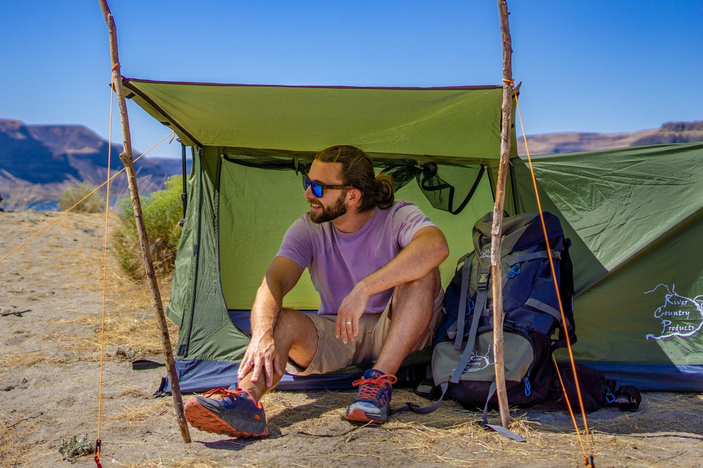 Trekker Tent 1A 1-Person Backpacking Tent River Country Gear green camping shelter on Tampa Home & Garden Store
