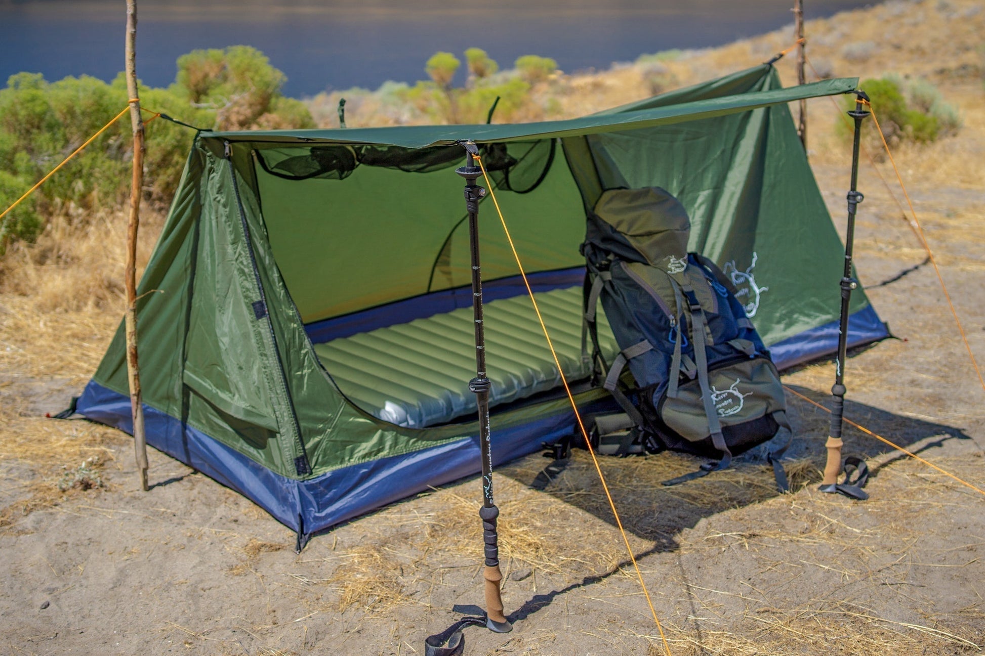 Trekker Tent 1A 1-Person Backpacking Tent, green by River Country Gear on Tampa Home & Garden Store