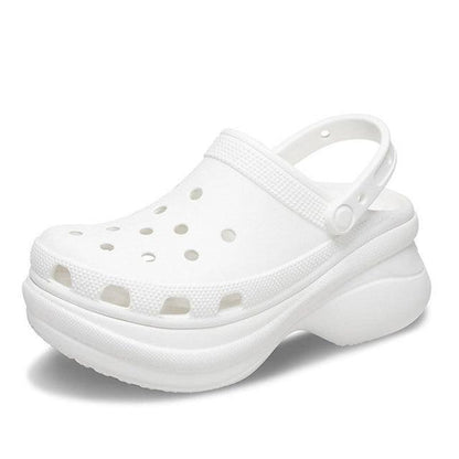 Stevvex white platform garden sandals clog with perforated upper and back strap on Tampa Home & Garden Store