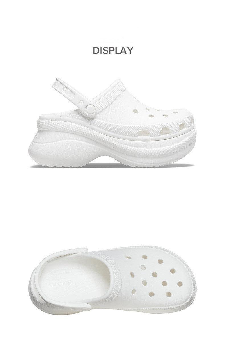 Stevvex white platform garden sandals with adjustable strap and perforated upper on Tampa Home & Garden Store