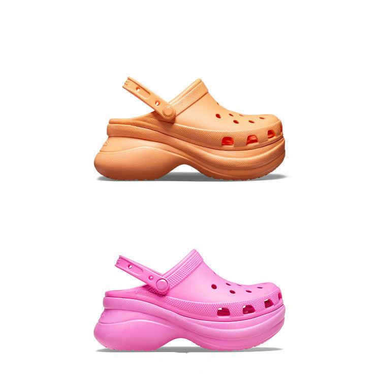Stevvex womens platform garden sandals orange and pink; slip-on clogs with strap, 2 colors on Tampa Home & Garden Store