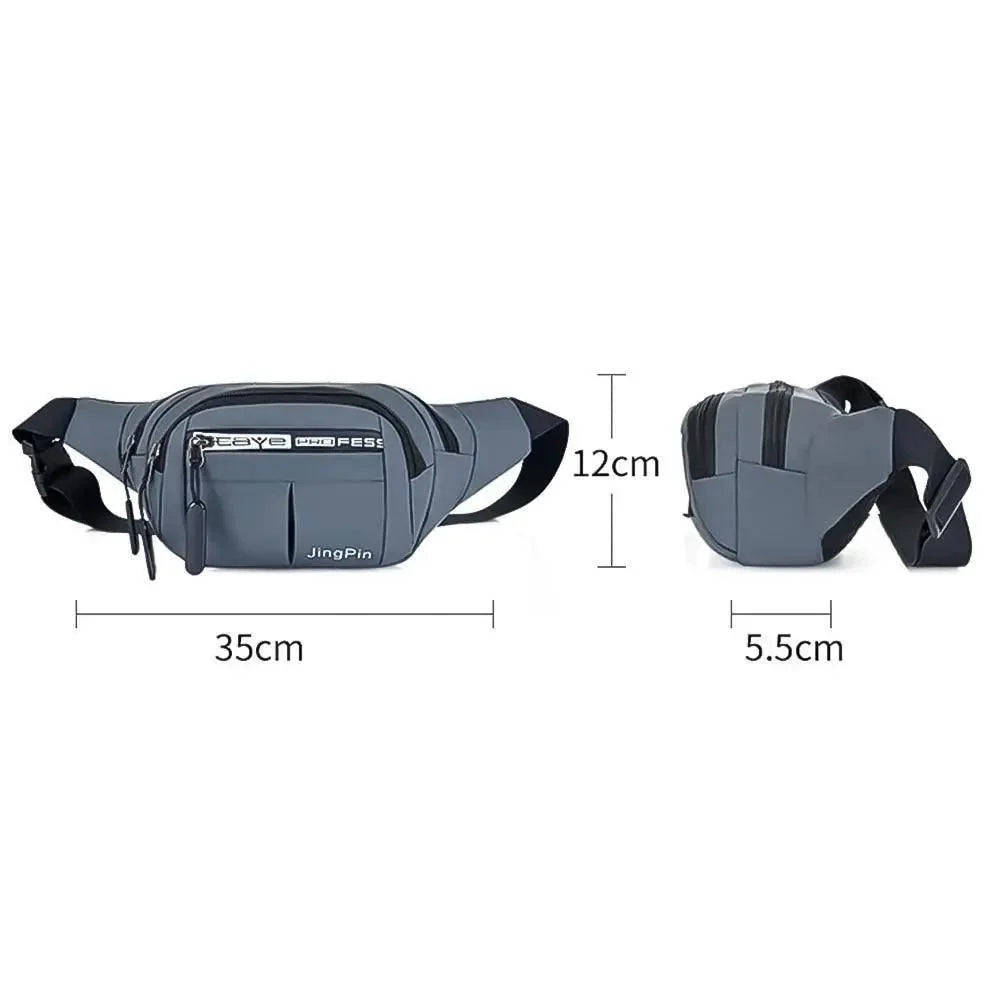 Waist pack Stevvex grey fanny bag with adjustable strap for travel hiking outdoor use on Tampa Home & Garden Store