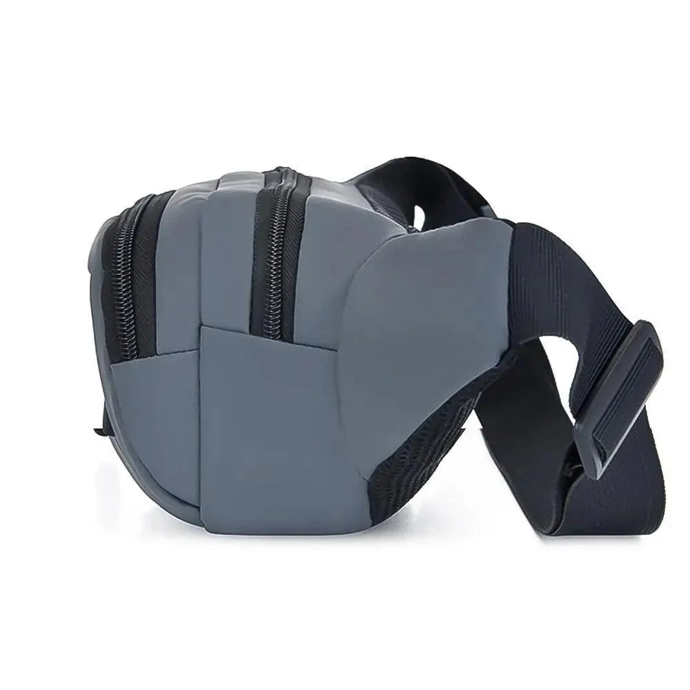 Trendy waist pouch bag hip pack with adjustable strap; Stevvex gray padded fanny pack on Tampa Home & Garden Store