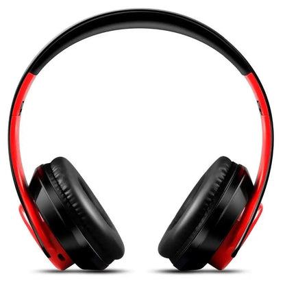 Wireless over-ear headphones red and black foldable pair on Tampa Home & Garden Store