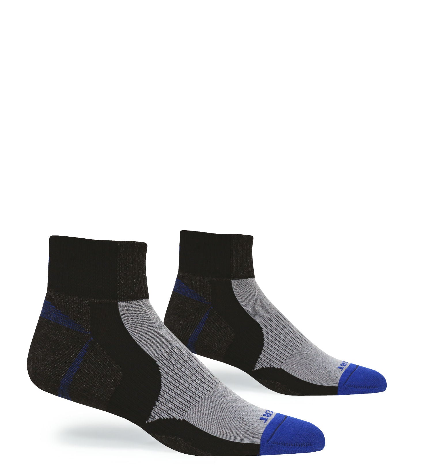 Tri-Athlete Merino Wool Athletic Socks black gray blue toes pair on Tampa Home & Garden Store