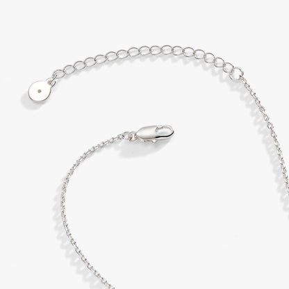 Three Heart Slider Necklace with Crystals