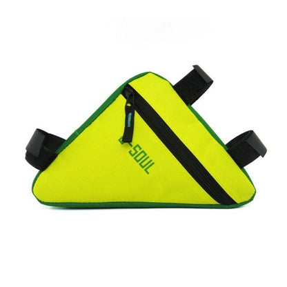 Stevvex triangle bike bag for road bikes, neon yellow waterproof top-tube frame bag with zipper on Tampa Home & Garden Store
