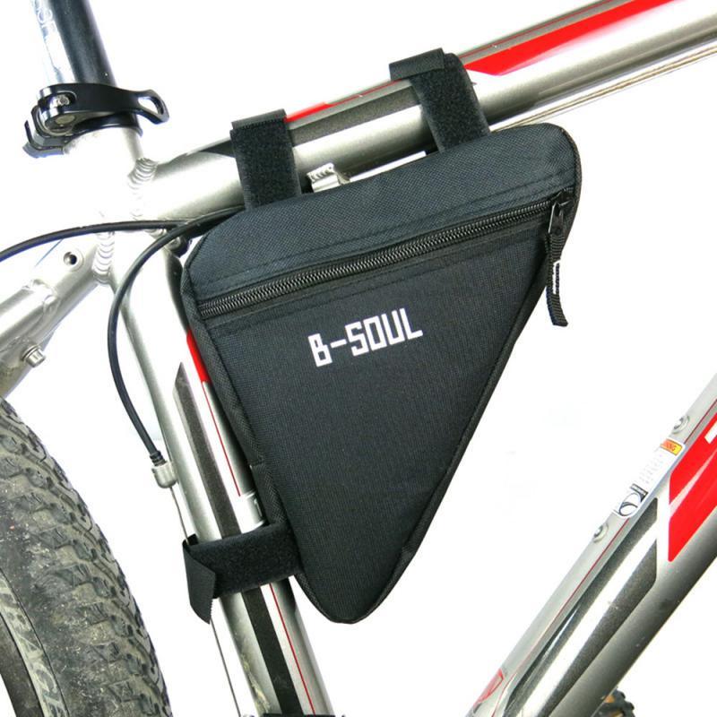 Triangle bicycle bag for road bikes, black front top-tube frame bag, waterproof storage on Tampa Home & Garden Store