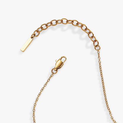 Triple Stone Crystal Inline Necklace by ALEX AND ANI in gold-tone with chunky link chain on Tampa Home & Garden Store