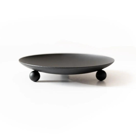 Trivet and candle holder by City Bonfires in black metal for outdoor fire pits with three feet on Tampa Home & Garden Store