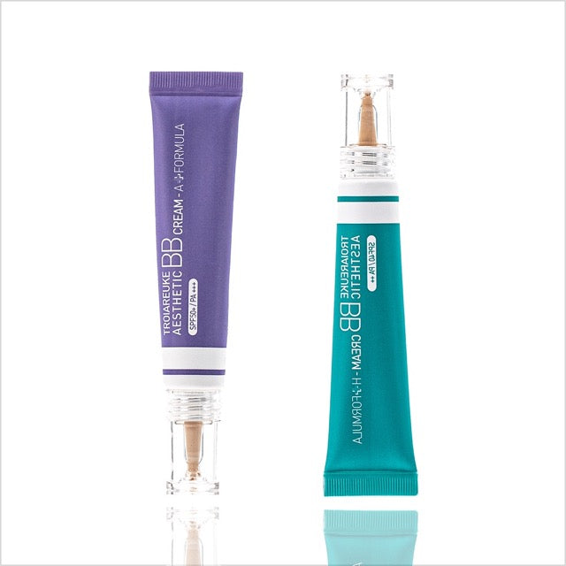 BB Cream Seoulia TROIAREUKE Aesthetic 15ml, two color tubes purple & teal on Tampa Home & Garden Store