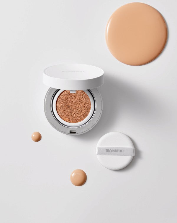 TROIAREUKE Healing Cushion A 15g SPF50+ PA++++ cushion in two beige tones with white compact on Tampa Home & Garden Store