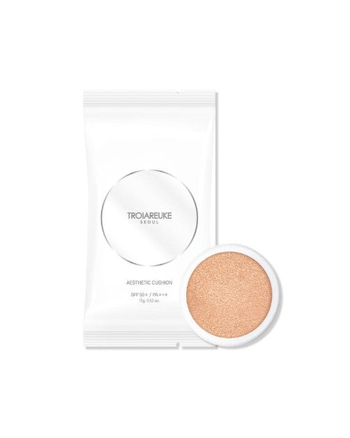TROIAREUKE Seoul Aesthetic Cushion refill compact SPF50+ PA++++, beige tone, Seoulia brand on Tampa Home & Garden Store
