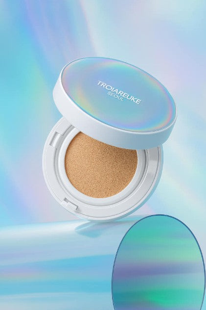 MAKEUP Cushion TROIAREUKE Seoul Aesthetic with iridescent lid SPF50+ PA++++, 2 colors on Tampa Home & Garden Store