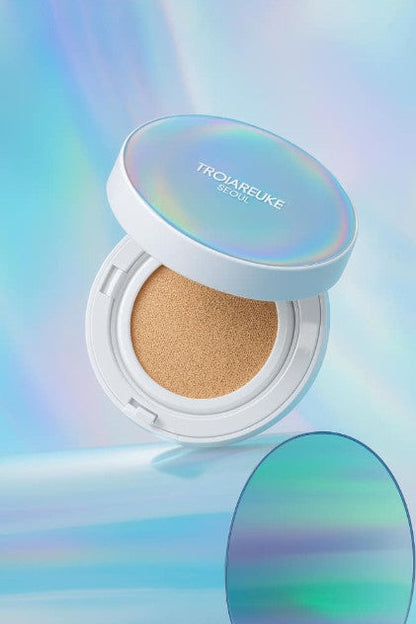 MAKEUP Cushion TROIAREUKE Seoul Aesthetic with iridescent lid SPF50+ PA++++, 2 colors on Tampa Home & Garden Store