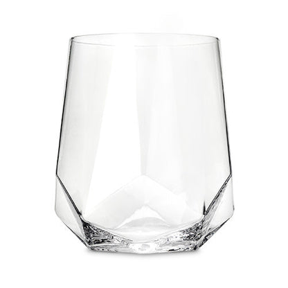 Faceted Crystal Wine Glasses and Star Base