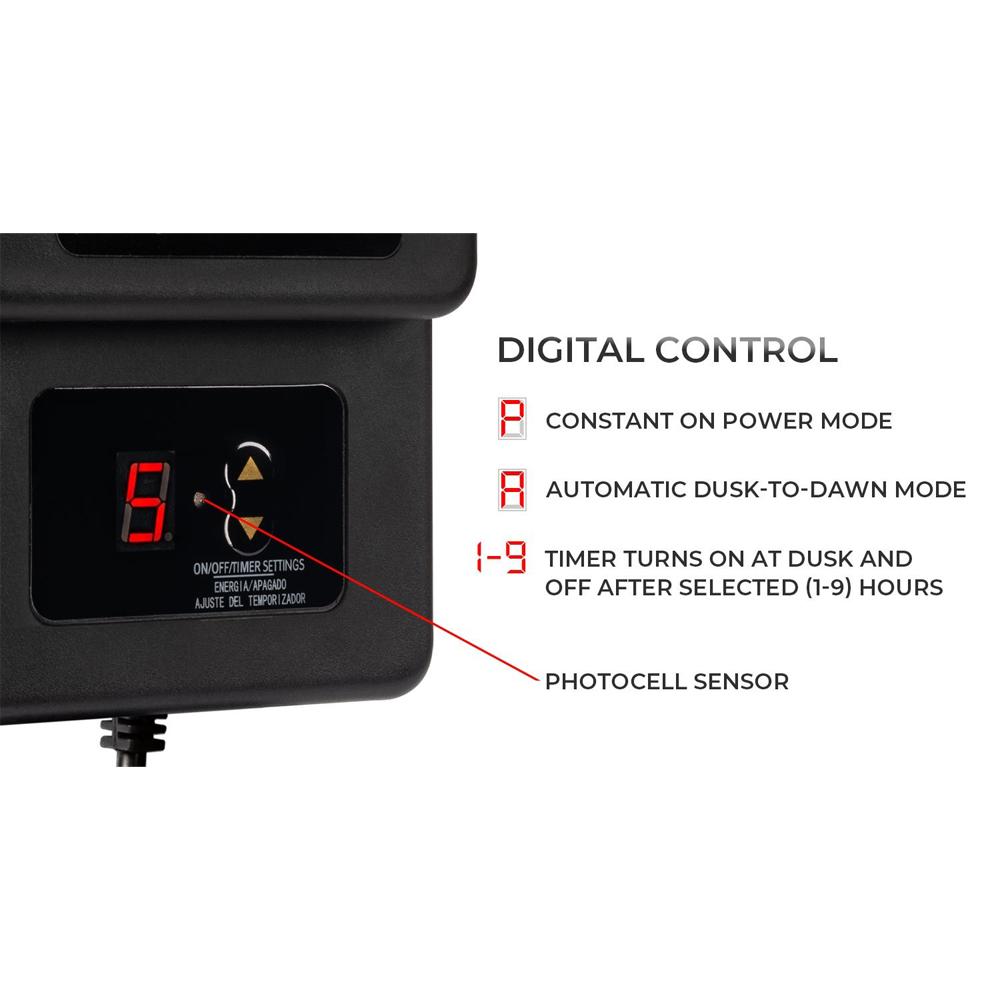 TS200 200W AC 120V Step Down Low Voltage Transformer with Digital Timer IP65 Waterproof