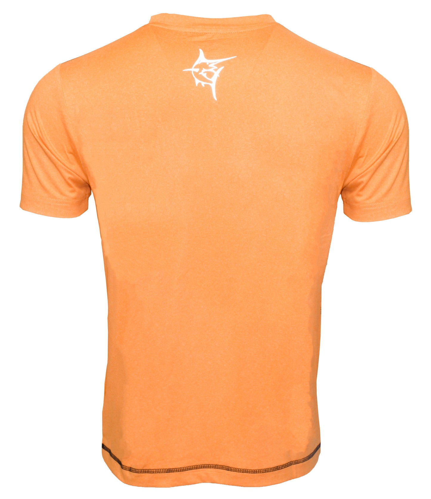Grander Short Sleeve Performance Tee orange by White Water Life, back view with white logo on Tampa Home & Garden Store