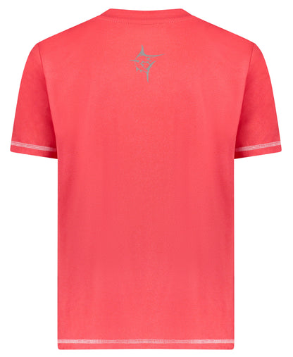 Grander Short Sleeve Performance Tee coral pink with White Water Life logo on back on Tampa Home & Garden Store