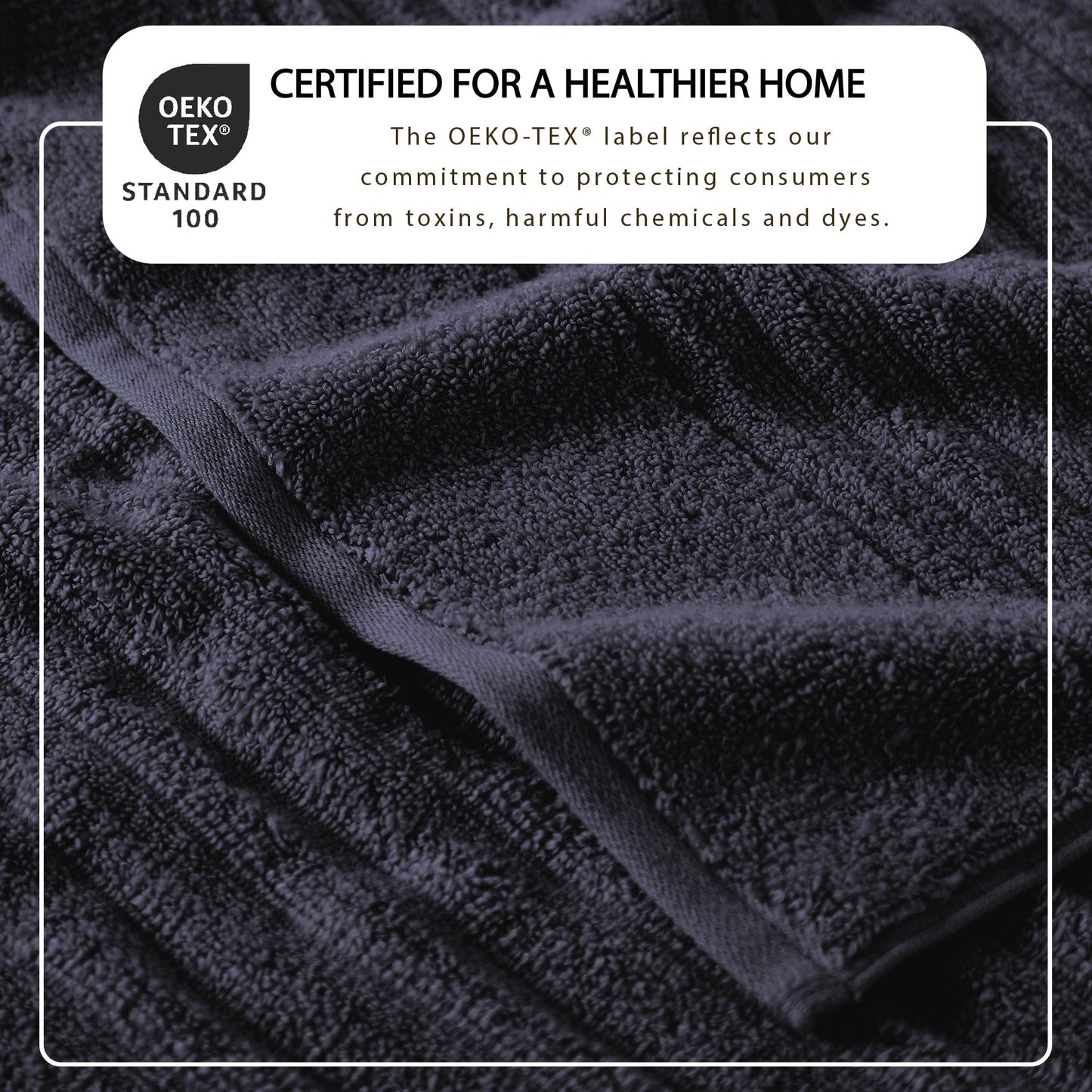 Luxury Combed Cotton and Ribbed Bath Towels