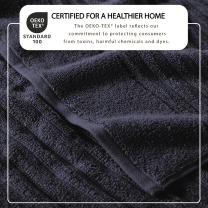Luxury Combed Cotton and Ribbed Bath Towels