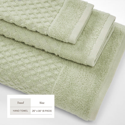 Cotton Diamond Waffle Weave Bath Towel Set