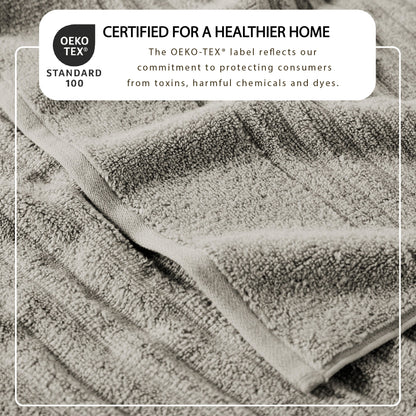 Luxury Combed Cotton and Ribbed Bath Towels