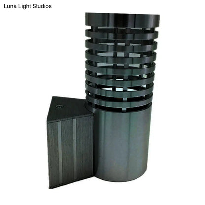 Kit de aplique de pared LED de aluminio tubular con acabado cromado - Diseño moderno para fiestas - Luz azul/amarilla/roja vibrante